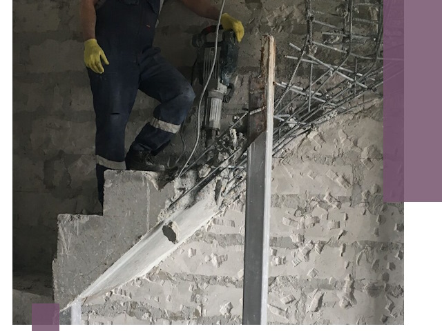 Демонтаж металлических и бетонных лестниц в Партизанске