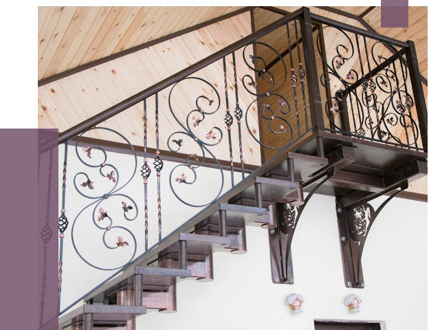 Кованые лестницы в Партизанске от 83717 руб. под ключ