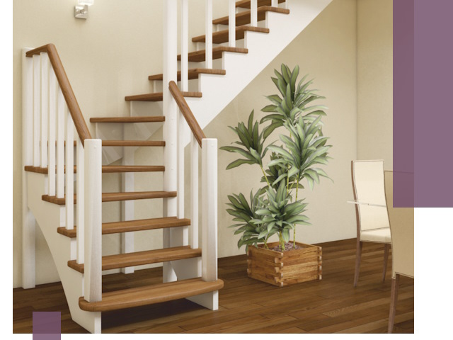 Г-образные лестницы под ключ в Партизанске — изготовление и монтаж