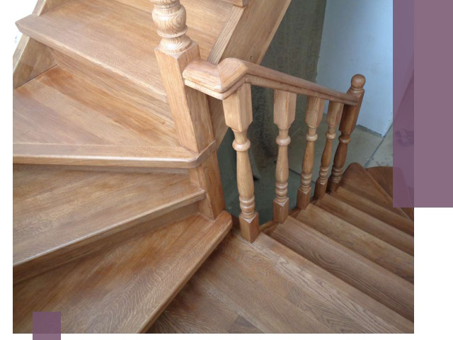 Дубовые лестницы под ключ в Партизанске: изготовление и монтаж