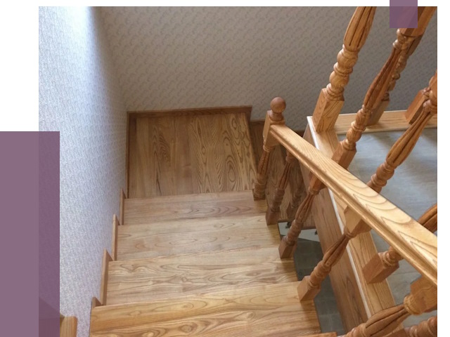 Сосновые лестницы в Партизанске под ключ от 8479 руб.  | ПРОЛЁТ-Прт