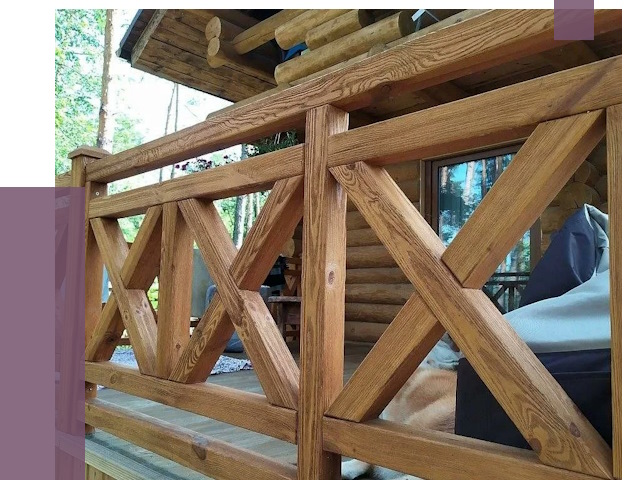 Деревянные перила под ключ в Партизанске от 8050 руб. 