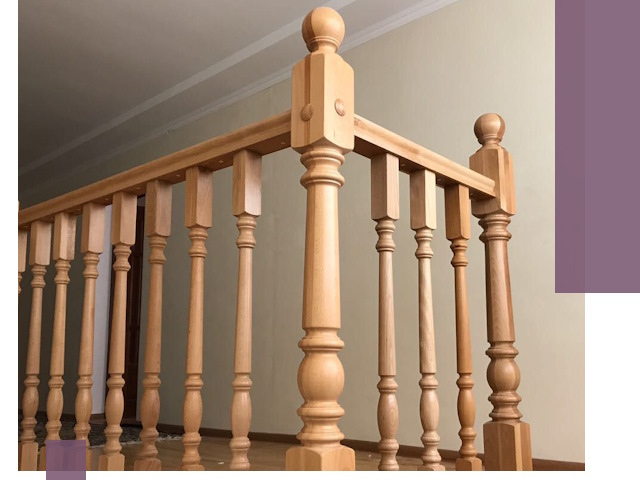 Деревянные перила на заказ в Партизанске: монтаж и изготовление