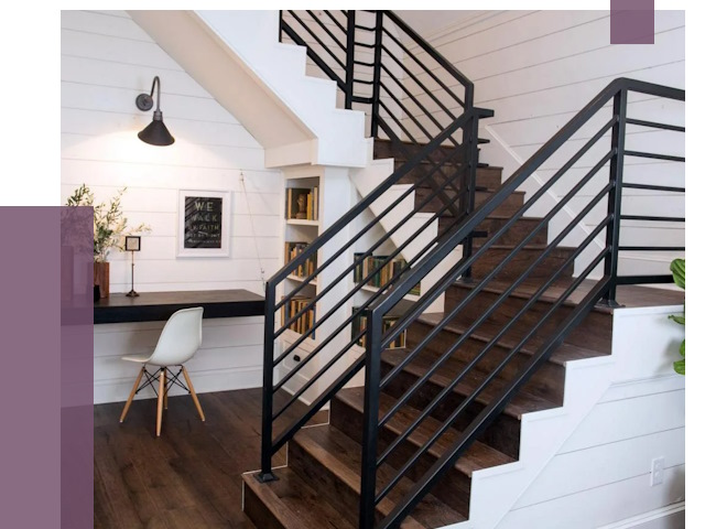 Перила для лестницы в доме в Партизанске от 7781 руб. — ПРОЛЁТ-Прт
