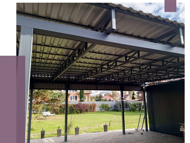 Монтаж навесов в Партизанске от 7728 руб. — установка навеса | ПРОЛЁТ-Прт