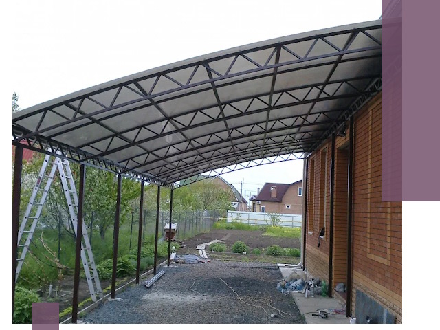 Профессиональный монтаж навесов под ключ в Партизанске