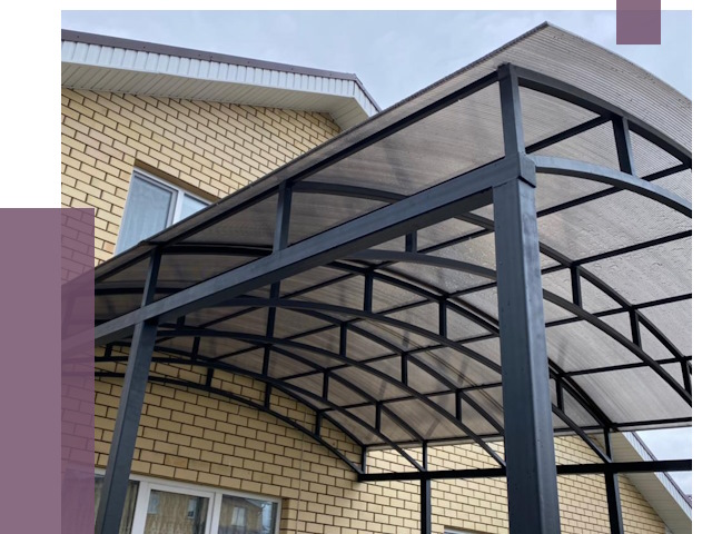 Монтаж козырьков в Партизанске от 12075 руб. | ПРОЛЁТ-Прт