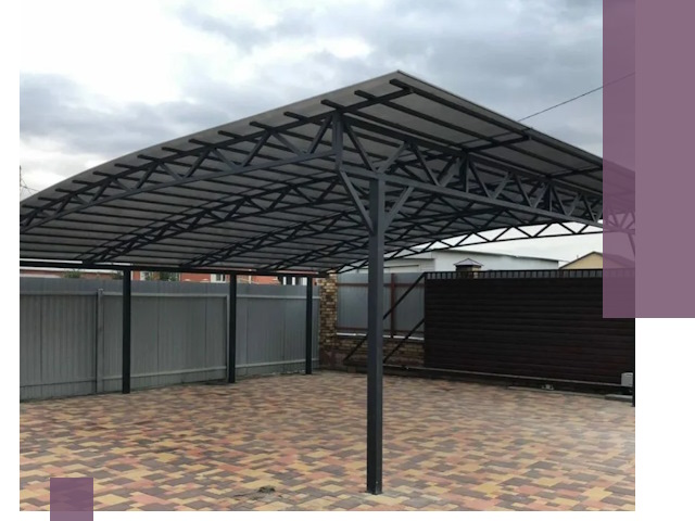 Недорогие навесы под ключ в Партизанске — изготовление и монтаж