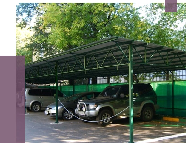 Навесы для парковки в Партизанске от 84254 руб. заказать | ПРОЛЁТ-Прт