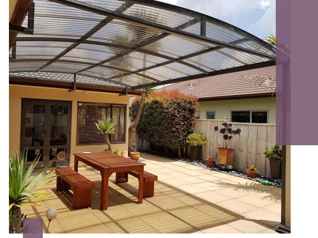 Навесы во двор под ключ в Партизанске — изготовление и монтаж