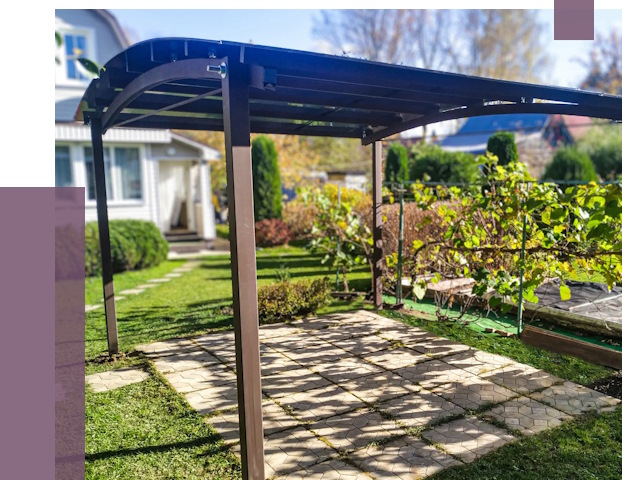 Навесы для дачи в Партизанске от 13363 руб. под ключ — ПРОЛЁТ-Прт