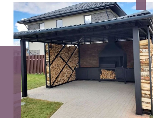 Навесы для барбекю в Партизанске от 13363 руб. под ключ | ПРОЛЁТ-Прт