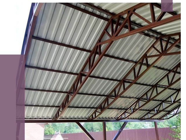 Навесы из профнастила в Партизанске от 7728 руб. | ПРОЛЁТ-Прт