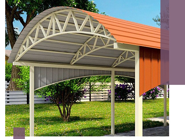 Навесы из профнастила под ключ в Партизанске — установка и монтаж