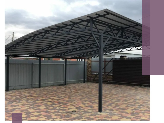 Металлические навесы под ключ в Партизанске — изготовление и монтаж