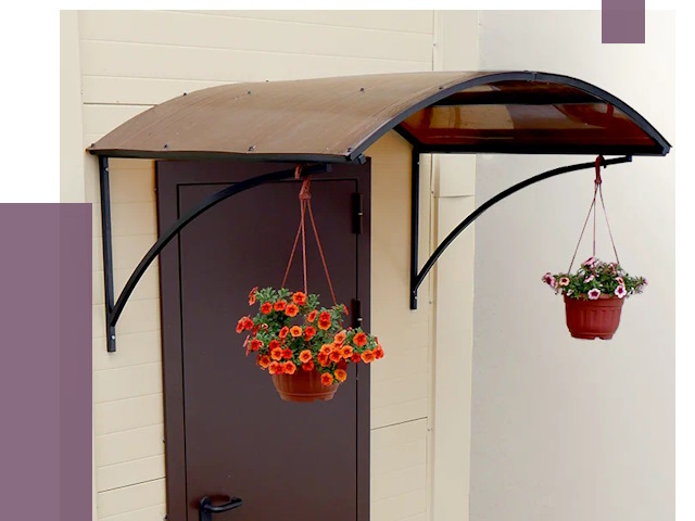 Козырьки над входом в Партизанске от 15563 руб.  | ПРОЛЁТ-Прт