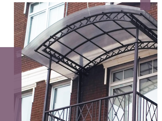 Козырьки над балконом в Партизанске от 9069 руб.  | ПРОЛЁТ-Прт