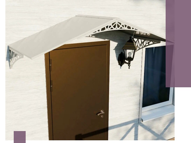 Металлические козырьки на входы и террасы в Партизанске