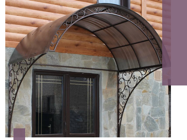 Арочные козырьки под ключ в Партизанске: изготовление и монтаж