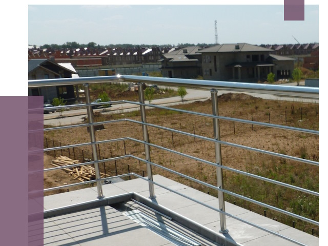 Парапеты из нержавеющей стали в Партизанске от 8372 руб. за м² | ПРОЛЁТ-Прт