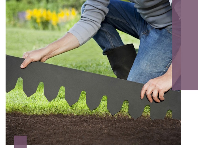 Металлические бордюры для газона в Партизанске — изготовление и монтаж